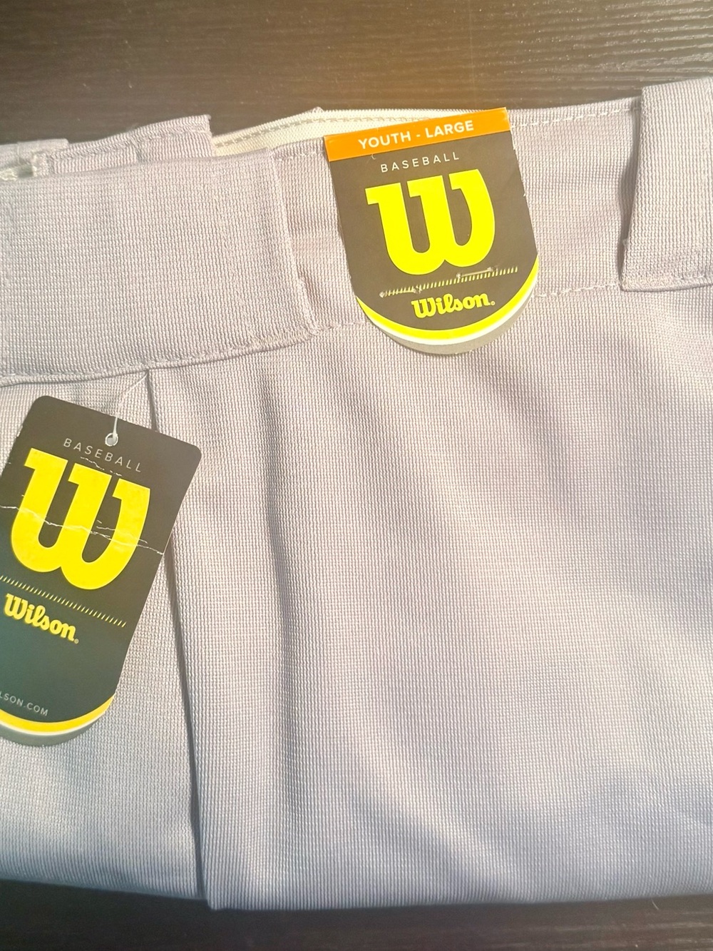 Youth Wilson Light Gray Baseball Pants